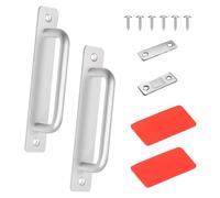 ZBHDEYG Poignées De Porte Intérieures 2 Pièces Avec 4 Clous, 2 Bandes Magnétiques, Poignées De Porte De Douche, Poignées De Porte À Tirer Et À Pousser, Poignées De Porte En Métal D'Armoire
