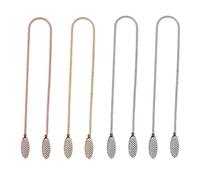 ZBHDEYG Porte-serviettes en Métal Classique - Lot de 4 (2 acier, 1 or, 1 or rose) - 50 cm - Facile à nettoyer - Adapté aux personnes âgées et aux enfants