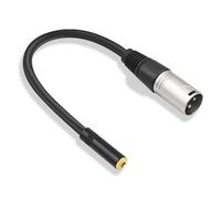 ZBIianxer 1/8 pouces stéréo 3, 5 mm à 3 broches mâle adaptateur équilibré cordon ligne microphones amplificateurs mélangeur câble de connexion 30 cm stéréo à fil adaptateur équilibré