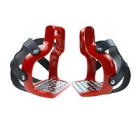 ZBIianxer 1 Paire d ' étriers d ' équitation en Aluminium, Ensemble d ' étriers équestres avec marches antidérapantes et Large Repose-Pieds pour l ' équitation, Cheval coloré