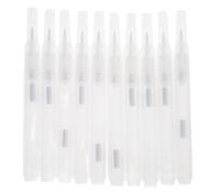 ZBIianxer 10 pièces stylo marqueur vide avec tête de brosse douce stylo de peinture acrylique vide rechargeable pour la peinture détaillant le projet d ' artisanat marqueurs de détail dorés