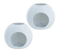 ZBIianxer 2 Lots de décoration d ' Aquarium en Forme de Bulle, Grotte Flottante, cachettes de Poissons et de crevettes, abri de décoration pour Aquariums