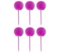 ZBIianxer 6 pièces stylo à bille en fourrure pour enfant garçon fille étudiant jeu récompense bas de Noël remplisseurs 0, 7 mm lisse pour écrire la Saint-Valentin