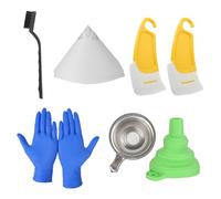 ZBIianxer Accessoire d'imprimante 3D photopolymérisable - Outil d'entonnoir en résine - Gobelet filtrant en métal LCD - Pelle en silicone