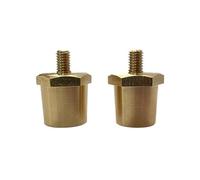 ZBIianxer Adaptateur de Batterie à Filetage mâle en Laiton, 2 pièces, pour Poste de Positive Automobile et connecteur de Terminal, Terminal de Batterie en Laiton