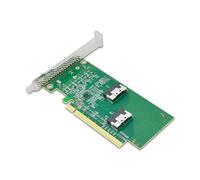ZBIianxer Adaptateur Premium PCIe X16 Double SlimSAS SFF 8654 8i pour Une intégration Transparente Composant requis par Bifurcation PCle