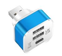 ZBIianxer Adaptateur USB, prolongateur à 3 Ports, Rapide, séparateur Multiple, connecteur d ' Extension d ' Alimentation Mobile pour Voiture, Alimentation électrique