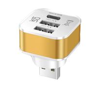 ZBIianxer Adaptateur USB, prolongateur à 3 Ports, Rapide, séparateur Multiple, connecteur d ' Extension d ' Alimentation Mobile pour Voiture, Alimentation électrique