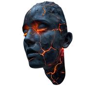 ZBIianxer Applique murale avec art craquelé 3D dramatique et décor lumineux cool, lumière de texture craquelée