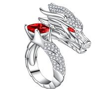 ZBIianxer Bagues sur le thème du Loong chinois ouvert moderne décorées avec des diamants accessoire pour tout le monde Bagues sur le thème du Loong chinois ouvert moderne