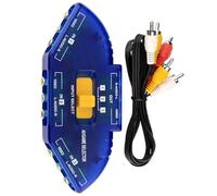 ZBIianxer Boîte de commutateurs de Commutation de Musique vidéo à 3 entrées pour la connectivité simultanée des appareils, boîte de commutateurs de routage de signaux sans tracas