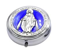 ZBIianxer Boîte de Rangement pour Chapelet, boîtier Rond à, Blue
