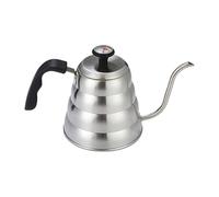 ZBIianxer Bouilloire à café robuste en acier inoxydable 1L, Silver | de la température en temps réel pour un égouttage optimal des mains, affichage numérique de la