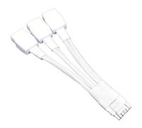 ZBIianxer Câble blanc tressé 8 broches à 16 broches 12VHPWR facile à installer pour les constructeurs et les GPU fournissant un câble de sécurité de transmission de puissance stable