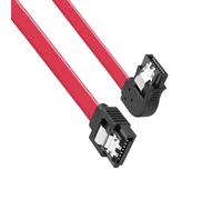 ZBIianxer Câble court, câble de données à 7 broches à verrouillage coudé de 50 cm pour une conception peu encombrante SSD, connecteurs coudés à broche de haute vitesse 6 Gbit/s