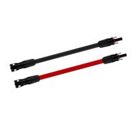 ZBIianxer Câble d ' Extension de câblage de Panneau 42 Cm, 12AWG | Ligne de connecteur, fils plats jumelés, indice 30 a 1 500 V pour une planification d ' itinéraire serrée