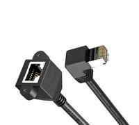 ZBIianxer Câble d ' extension de câble Ethernet Cat6 1000Mbps Adaptateur RJ45 directionnel multiple Connecteurs blindés Compatible Prolongateur Ethernet blindé Cat5e