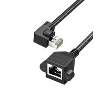 ZBIianxer Câble d ' extension de câble Ethernet Cat6 1000Mbps Adaptateur RJ45 directionnel multiple Connecteurs blindés Compatible Prolongateur Ethernet blindé Cat5e