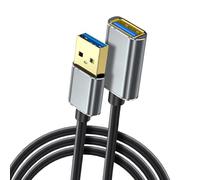 ZBIianxer Câble d ' extension USB3.0, connecteurs blindés en alliage d ' aluminium de 3 pieds, rapide de 5Gbps pour les appareils de stockage d ' ordinateur, câble de données