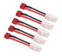 ZBIianxer Câble de Chargement en Silicone de qualité supérieure, 14awg, pour Batteries de modèles de Voitures utilisées dans Les et Les Outils électriques, 5 pièces, Fil de Chargement résistant à la