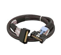 ZBIianxer Câble MCIO 8i pour connexion de stockage de serveur, câble de données MCIO 8X deux SFF-8654 8i 0, 5 M avec manchon tressé et conception enfichable
