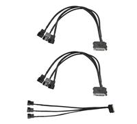 ZBIianxer Câble séparateur de Ventilateur de Refroidissement 1 à 3 4 Broches, Adaptateur d ' Alimentation 12V 15 Broches, Cordon d ' Alimentation, séparateur d ' Extension de Disque Dur