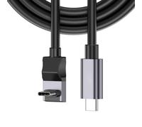 ZBIianxer Câble USB C Type C 100 W, Puce de marqueur 90 degrés 5A, vidéo 4K pour commutateurs, Casques et Jeux, câble de de données à Vitesse Rapide