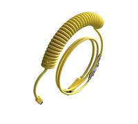 ZBIianxer Câble USB enroulé pour claviers mécaniques, fiches d ' aviation métalliques détachables, Type C USB, un cordon de professionnel, câble mécanique blanc