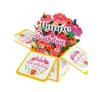 ZBIianxer Carte d ' anniversaire en papier ', conception découpée avec précision, idéale pour les vœux manuscrits, fournitures de fête haut de gamme
