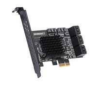 ZBIianxer Carte d'extension PCIE Zu-8 ports SATA3.0 - Carte d'extension de rechange - Prend en charge des vitesses de 6 0 Gbit/s 3 0 Gbit/s et 1 5 Gbit/s