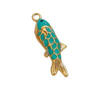 ZBIianxer Charme de Poisson Artisanal, Arc-en-Ciel, Accessoire de | Pendentif coloré en forme de poisson à l ' huile avec des couleurs vives pour un design unique de collier, de