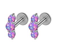 ZBIianxer Clous à lèvres en métal G23 de qualité supérieure avec conception incurvée, retenue de labret hautement polie pour un ajustement sûr et un look élégant Goujons en métal anodisé