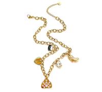 ZBIianxer Collier à breloques d ' amour étincelant, chaîne de clavicule en acier inoxydable ornée de, accessoire de mode, breloque embellie de