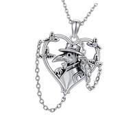 ZBIianxer Collier à cadre avec d ' oiseau et accent de chaîne | Bijoux gothiques en alliage de conception de cœur d ' oiseau avec détail de chaîne drapée pour les photos de fête