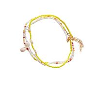 ZBIianxer Collier de plage multicouche coquillage naturel étoiles de mer tortues conception de perles chaîne réglable bijoux pour elle collier multicouche bohème tortues coquillage étoiles de mer