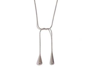 ZBIianxer Collier moderniste en acier inoxydable en forme de larme avec chaîne réglable pour un look superposé intemporel, bijoux pendentif en forme de goutte d ' eau