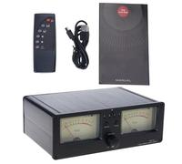 ZBIianxer Compteur de Niveau analogique 2 entrées 2 Sorties, commutateur de Son, contrôle de répartiteur avec télécommande pour amplificateur de Haut-Parleur, amplificateur, boîtier de Commutation de