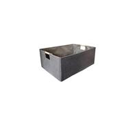 ZBIianxer Conteneur de rangement en tissu avec manche en bois, de Base pour accessoires de cuisine à domicile, panier organisateur de bureau en tissu robuste