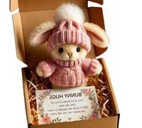 ZBIianxer Couple lapins en peluche porte-clés lapins pendentifs pour cadeaux de pâques lapins en peluche porte-clés