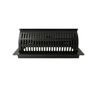 ZBIianxer Couvercle de registre de Ventilation rectangulaire, 50X250 Black | Grille de à persiennes réglables en métal pour le renouvellement des ouvertures intérieures et l ' acheminement