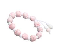ZBIianxer De Perles en céramique réglable Fait à la Main, Design Patte de Chat de Dessin animé, Cordon élastique, Accessoire de Mode, chaîne à Main pour ami étudiant