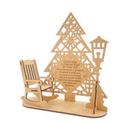 ZBIianxer Décorations d ' Arbre de Noël en Bois Faites à la Main Activité d ' Artisanat Familial Décoration de Maison saisonnière Décorations en Bois de Noël Toxiques