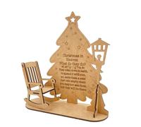 ZBIianxer Décorations d ' Arbre de Noël en Bois Faites à la Main Activité d ' Artisanat Familial Décoration de Maison saisonnière Décorations en Bois de Noël Toxiques