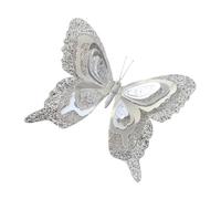 ZBIianxer Décorations de Papillon à Paillettes incassables pour Arbre de Noël, Aile Scintillante de 25Cm, Fournitures de fête de Festival intérieur et extérieur, décoration de Papillon à Paillettes