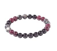ZBIianxer Élégant de Perles réglable fabriqué à partir de Pierre Naturelle et de résine pour Un Look de Couche Unique, chaîne à Main en résine de Pierre Naturelle