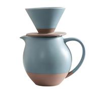ZBIianxer Ensemble de cafetière en céramique élégante avec goutteur et carafes de 830 ml pour les bureaux à domicile et les cafés restaurant Goutteur de café en céramique