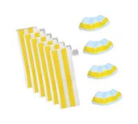 ZBIianxer Ensemble de Chiffons ménagers, tampons de Remplacement en Microfibre Blanche, Tampon en Microfibre, de Recharge, buse de, lingette, Accessoire de Soins à Domicile, Ensemble de Chiffons de