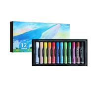 ZBIianxer Ensemble de pastels à l ' huile blanche de qualité supérieure, 12 bâtons, texture super douce, fournitures artistiques lavables et sûres pour tous les âges, pastels à l ' huile non toxiques