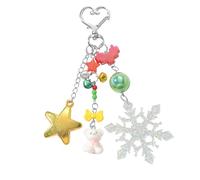 ZBIianxer Étoile scintillante flocon de neige Code cerceau décoration fête de noël décoration ajout de célébration breloque ajout