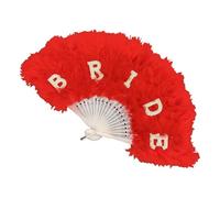 ZBIianxer Éventail décoratif portatif à Plumes Douces, Design léger, à Plumes de mariée, idéal pour Les Portraits de mariée et Les événements en Dentelle